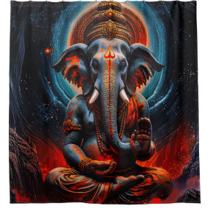 Rorschach-Stil Buddha-Elefant 001 Duschvorhang