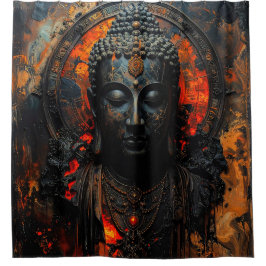 Rorschach style Buddha broj 001 Duschvorhang