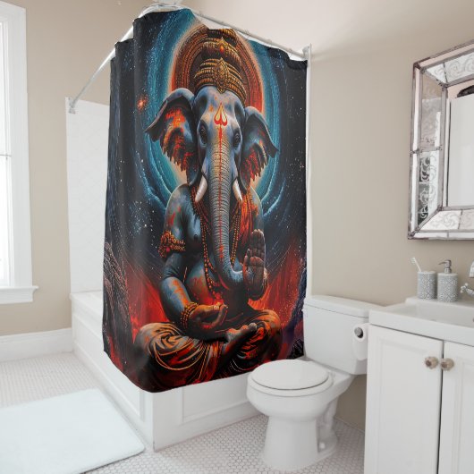 Rorschach style Buddha Elephant 001 Duschvorhang (Beispiel)