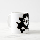 Rorschach Test einer Tinten-Fleck-Karte Kaffeetasse (Vorderseite Links)