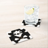 Rorschach Test einer Tinten-Fleck-Karte Rechteckiger Pappuntersetzer (Vor Ort)