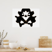 Rorschach-Test einer Tintenstapelkarte Poster (Küche)