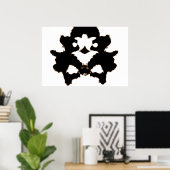 Rorschach-Test einer Tintenstapelkarte Poster (Heimbüro)