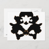 Rorschach-Test einer Tintenstapelkarte Postkarte (Vorne/Hinten)