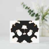 Rorschach-Test einer Tintenstapelkarte Postkarte (Stehend Vorderseite)
