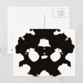 Rorschach-Test einer Tintenstapelkarte Postkarte (Vorne/Hinten)