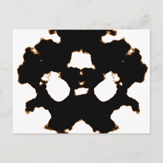 Rorschach-Test einer Tintenstapelkarte Postkarte (Vorderseite)