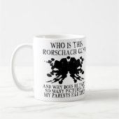 Rorschach Tinte Blot Test Funny Mug oder Travel Mu Kaffeetasse (Links)
