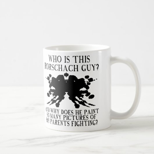 Rorschach Tinte Blot Test Funny Mug oder Travel Mu Kaffeetasse (Rechts)
