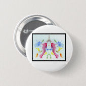 Rorschach-Tintenklecks 10.0 Button (Vorne & Hinten)