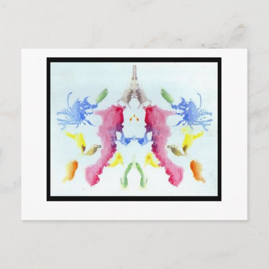 Rorschach-Tintenklecks 10.0 Postkarte (Vorderseite)