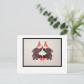 Rorschach-Tintenklecks 2.0 Postkarte (Stehend Vorderseite)