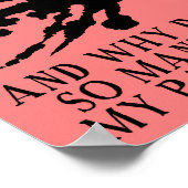 Rorschach-Tintenklecks-Test Lustiges Poster Schild (Ecke)