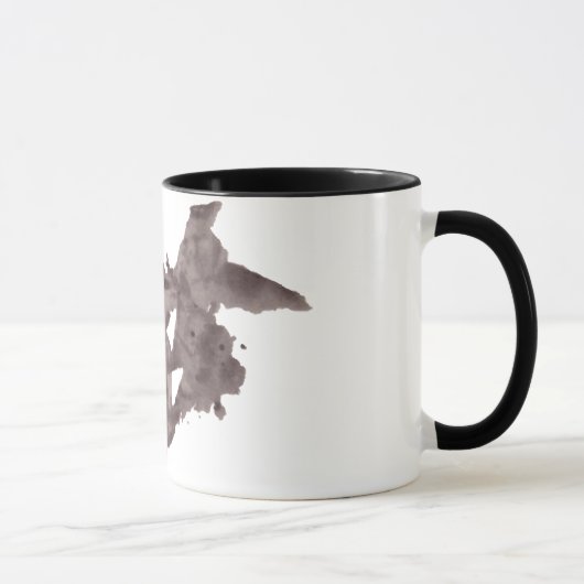 Rorschach-Tintenklecks-Testplatte 1 Tasse (Rechts)