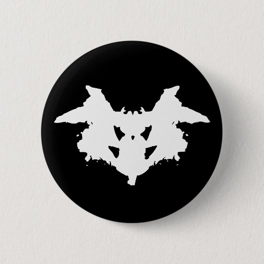 Rorschach Tintenkleks Button (Vorderseite)