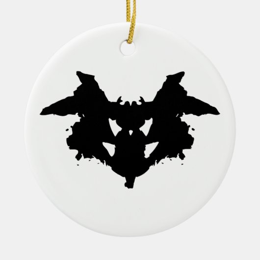 Rorschach Tintenkleks Keramikornament (Vorne)