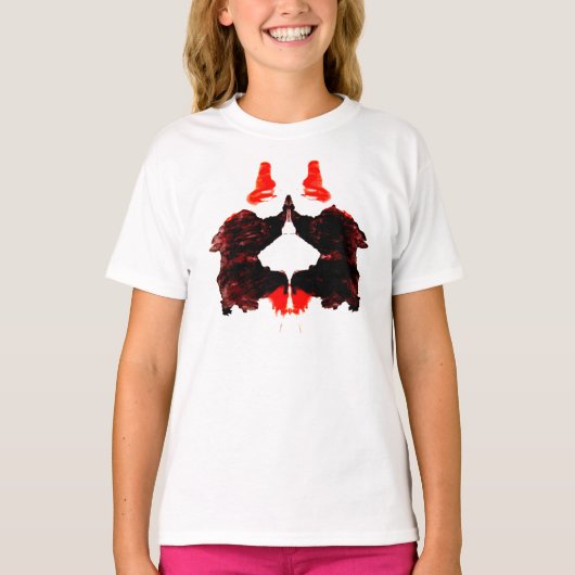 Rorschach Tintenkleks-Nummer zwei T-Shirt (Vorderseite)