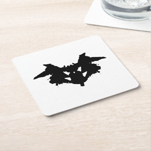 Rorschach Tintenkleks Rechteckiger Pappuntersetzer (angewinkelt)