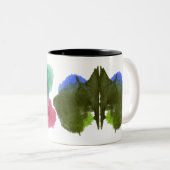 Rorschach Tintenkleks-Test. Rufen Sie mich nicht Zweifarbige Tasse (VorderseiteRechts)