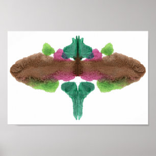 Rorschach Tintenkleks-Test-Spaß-Kunst-Druck Poster