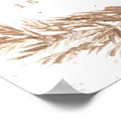 RORY Boho Beige Winter Wonderland Erster Geburtsta Poster (Ecke)