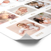 RORY Boho Beige Winter Wonderland Foto Milestone Poster (Ecke)