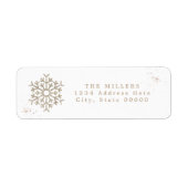 RORY Boho Earthy Beige Snowflake Winteradresse (Vorne)