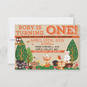 Rory First Birthday Invite Einladung (Rückseite)