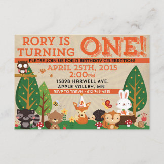 Rory First Birthday Invite Einladung
