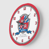 Rory Jungs Name bedeutet heraldry Ritter Schild Große Wanduhr (Winkel)