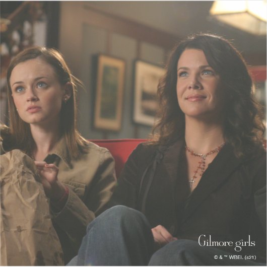 Rory & Lorelai Film sehen Aufkleber (Vorderseite)