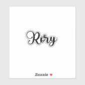 Rory Name - Handgeschriebene Kalligrafie Aufkleber (Blatt)