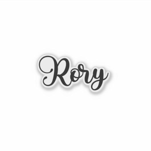 Rory Name - Handgeschriebene Kalligrafie Aufkleber (Vorderseite)