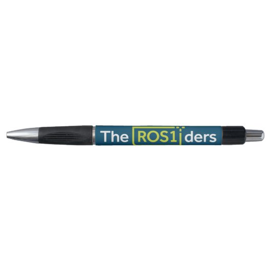 ROS1der Pen mit Aquamarinem Hintergrund Kugelschreiber (Vorderseite)