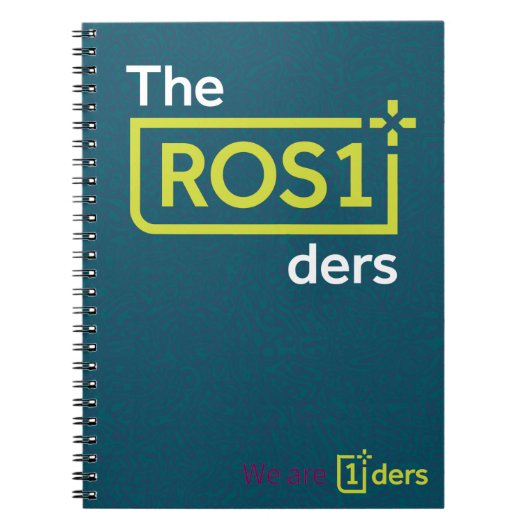 ROS1der Spiral Notebook Aquamarin Design Notizblock (Vorderseite)