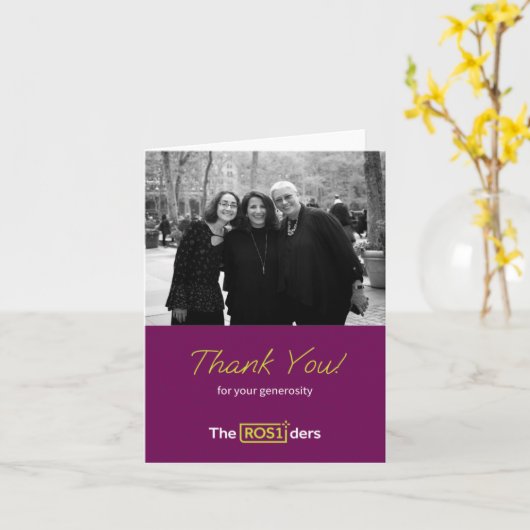 ROS1ders Danke, Design #3 Karte (Gelbe Blume)