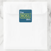 ROS1ders Sheet "Square Stickers" Aquamarines Desig Quadratischer Aufkleber (Tasche)