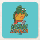 ROS 2 Dashing Diademata Rechteckiger Pappuntersetzer (Vorderseite)