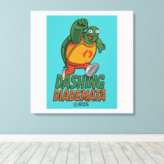 ROS Dashing Diademata auf gepackten Canvas Leinwanddruck (Insitu (Holzboden))