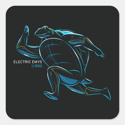 ROS Electric Emys Quadratischer Aufkleber (Vorderseite)