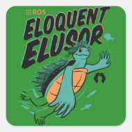 ROS Eloquent Elusor Quadratischer Aufkleber