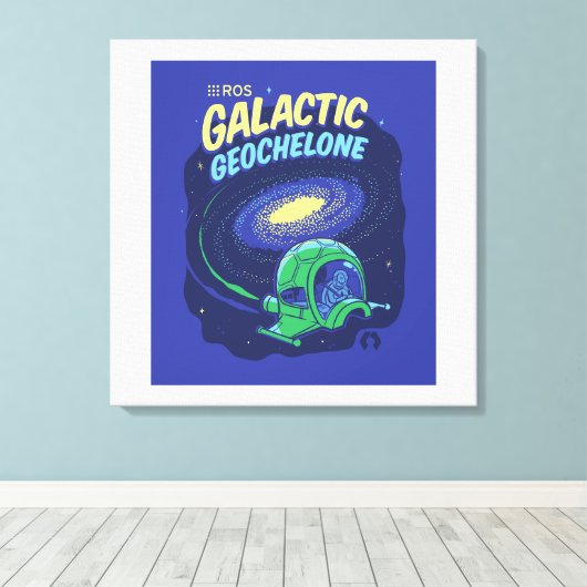 ROS Galactic Geochelone auf ummantelten Canvas Leinwanddruck (Insitu (Holzboden))