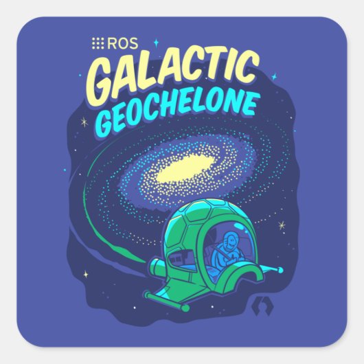ROS Galactic Geochelone Quadratischer Aufkleber (Vorderseite)