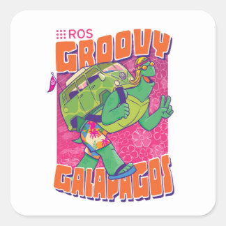 ROS Groovy Galapagos Quadratischer Aufkleber