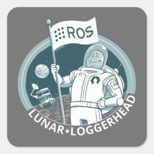 ROS Lunar Loggerhead Quadratischer Aufkleber