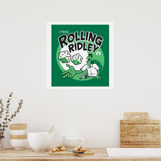 ROS Rolling Rivered Poster (Küche)