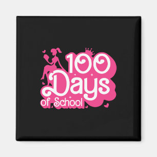 Rosa 100 Tage Schulmädchen 100 Tage Lehrerin Sch Magnet