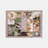 Rosa 16 Fotomaterial Moderne Personalisierte Maßst Fleecedecke (Vorderseite (Horizontal))