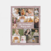 Rosa 16 Fotomaterial Moderne Personalisierte Maßst Fleecedecke (Vorderseite)