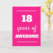 Rosa 18. Geburtstagskarte Karte (Gelbe Blume)